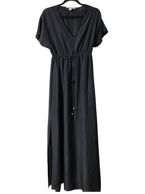 Michael Kors Black Maxi Dress with Drawstring Waist